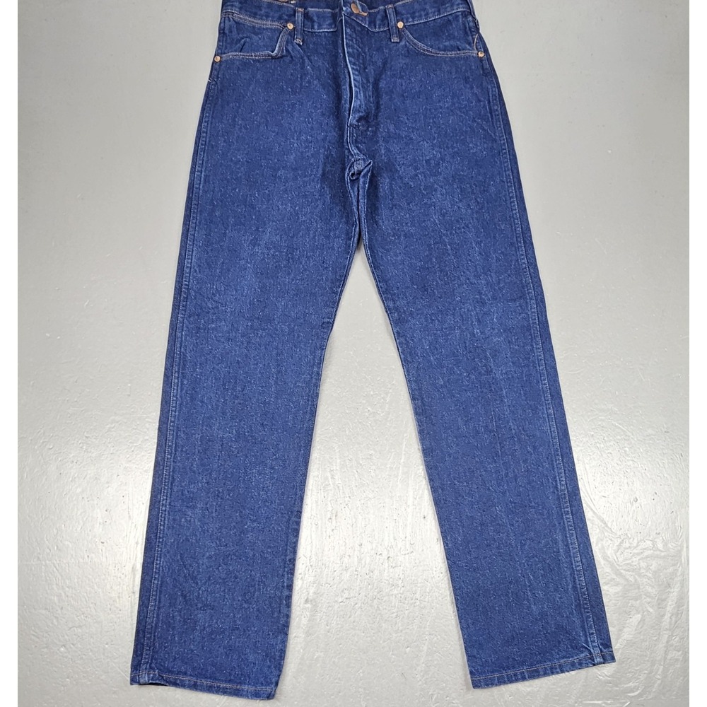 Vintage Wrangler Jeans Mens 35x34 fits (35x33) Blue 13MWZ Cowboy Cut Made In USA